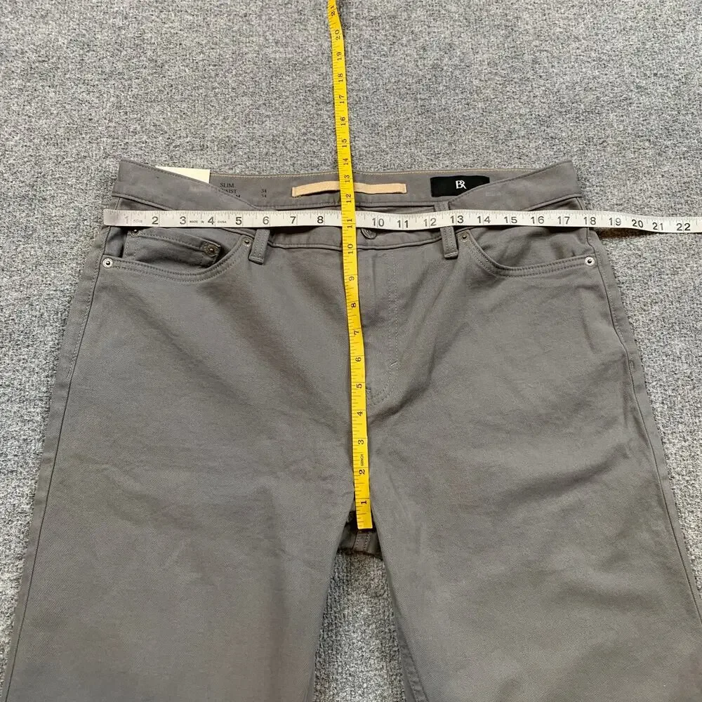 Banana Republic Pants Mens 34 Slim Fit Traveler Mid Rise Stretch Cotton Twill